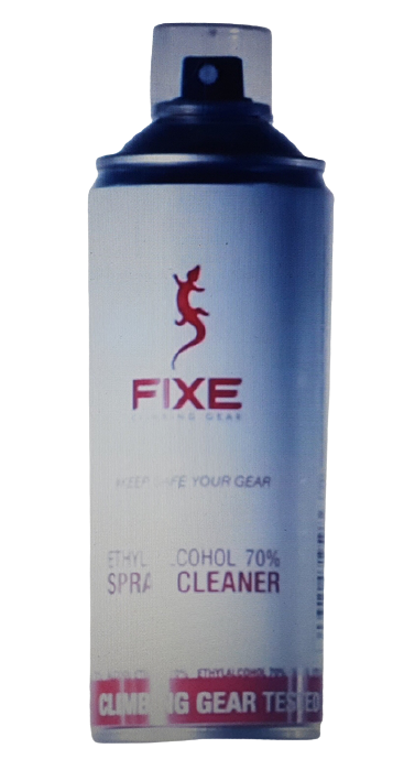 FIXE ALKOHOLD SPRAY 70% til textil rengøring udviklet til klatreudstyr.